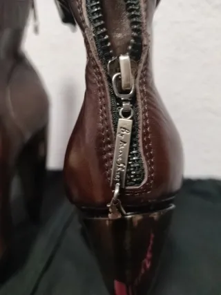 Botines tacón peep toe talla 39