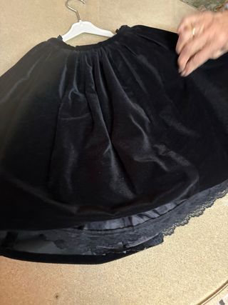 Traje Manola Niña Negro Terciopelo para 4 años