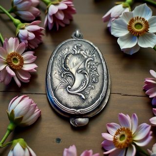 Gioiello antico argento Art Nouveau Nathalie