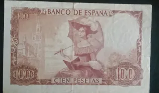 Billete 100 pesetas España 1965