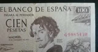 Billete 100 pesetas España 1965