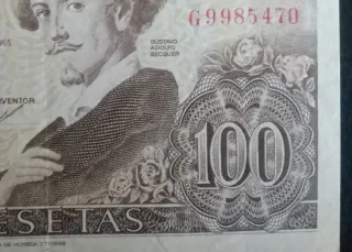 Billete 100 pesetas España 1965