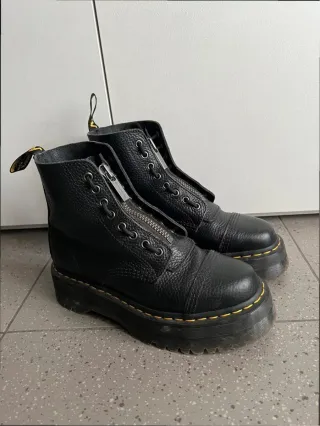 Botas Dr. Martens piel negra cremallera