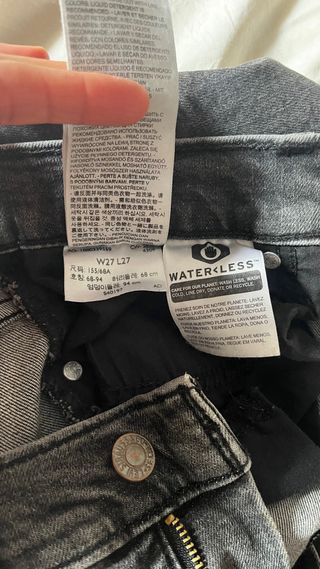 Levi's High Tapered Jeans Gris W27 L27