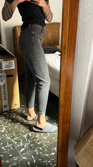 Levi's High Tapered Jeans Gris W27 L27