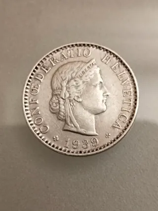 20 céntimos Suiza 1939