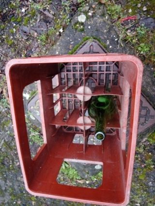 Cassa plastica per 6 bottiglioni