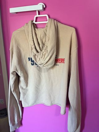 Sudadera beige mujer