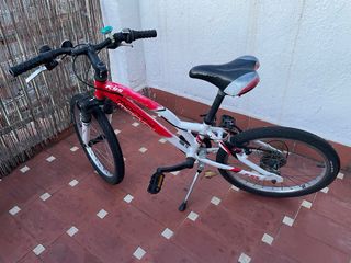 Bicicleta Monty Infantil Roja y Blanca de 20
