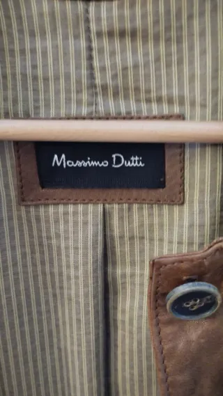 Cazadora piel Massimo Dutti marrón