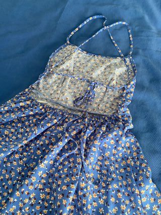 Abito estivo Shein floreale azzurro tg XS