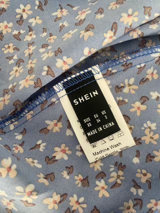 Abito estivo Shein floreale azzurro tg XS