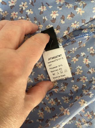 Abito estivo Shein floreale azzurro tg XS