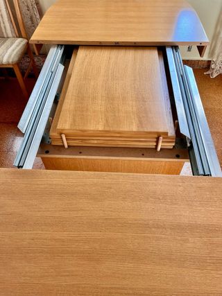 Mesa extensible hasta 3,5m alta calidad + 6 sillas