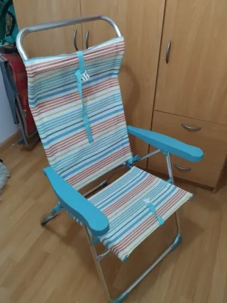 Silla de Playa Plegable Multicolor.
