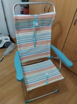 Silla de Playa Plegable Multicolor.