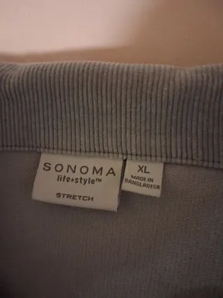 Chaqueta Celeste de Pana fina