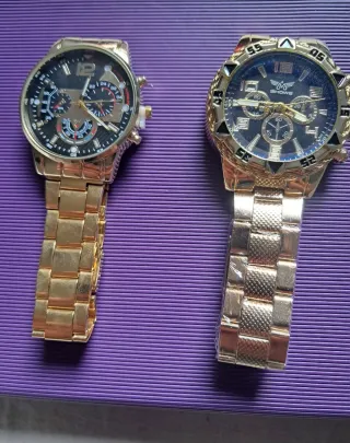 Reloj Geneva Dorado y Negro