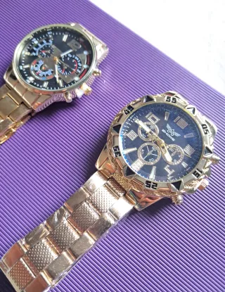 Reloj Geneva Dorado y Negro