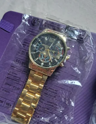 Reloj Geneva Dorado y Negro