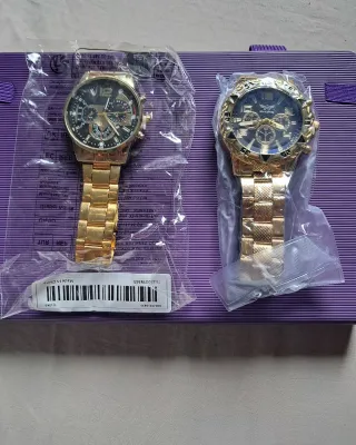 Reloj Geneva Dorado y Negro