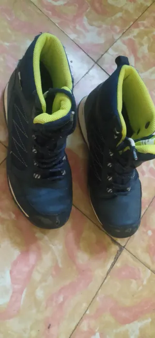 Botas de montaña niño/niña azul y amarillo