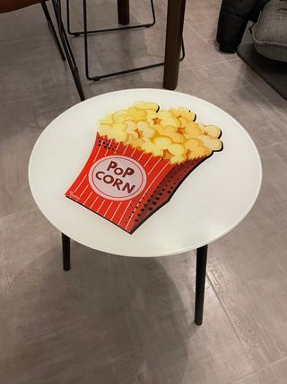 Tavolino pusher poppy Vetro Popcorn