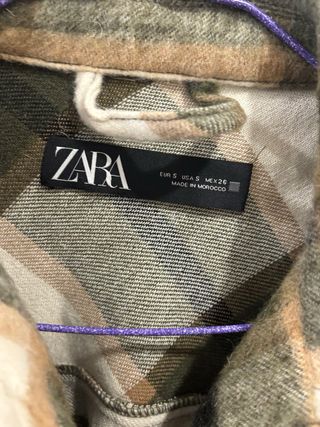Sobrecamisa Zara cuadros