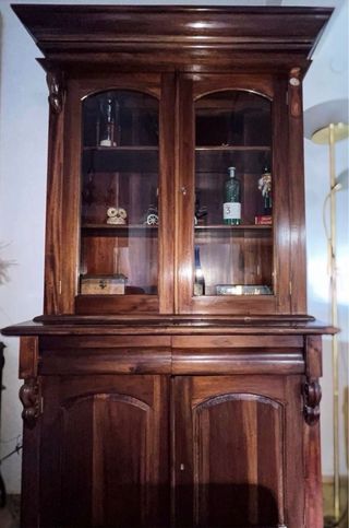 Vitrina Estilo Inglés Vintage Clásico Caoba Maciza