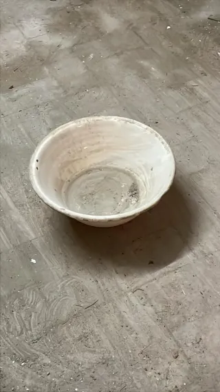 Cuenco de cerámica blanco