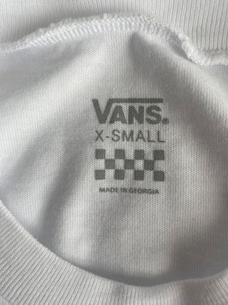 T-shirt Vans bianca stampa nera taglia XS