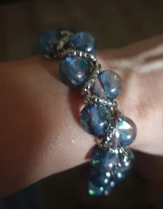 Braccialetto pietre azzurre e argento