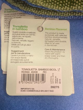 Set 4 tovagliette americana bambù