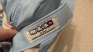 Borsetta azzurra per bambini con dettagli rosa