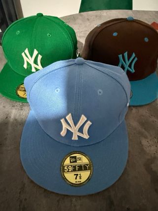 Cappello New Era NY Blu Marrone Taglia 7 3/8