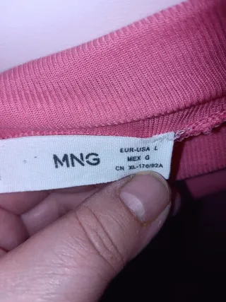 Camiseta rosa manga larga