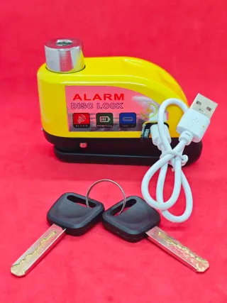 Candado Alarma Disco Moto USB