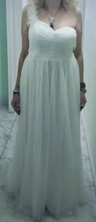 Vestido de Novia Blanco Asimétrico
