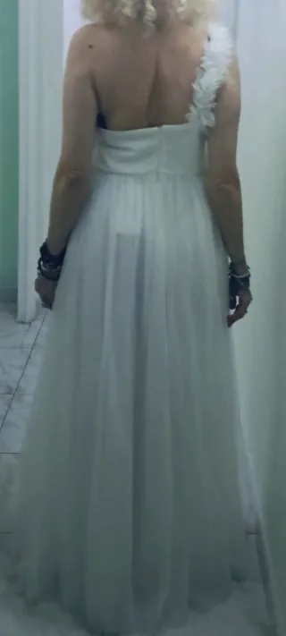 Vestido de Novia Blanco Asimétrico