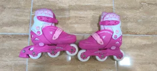 Patines en línea rosas para niña