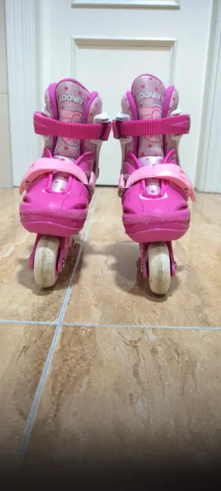 Patines en línea rosas para niña