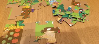 Juego infantil y libro de granja