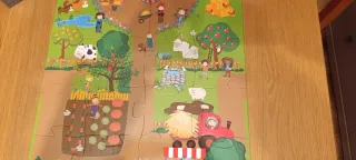 Juego infantil y libro de granja