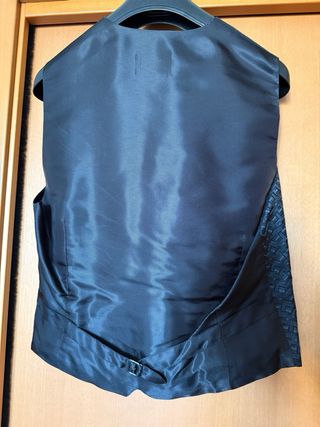 Gilet e cravatta Bogart in seta nera