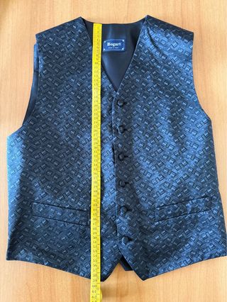 Gilet e cravatta Bogart in seta nera