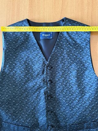 Gilet e cravatta Bogart in seta nera