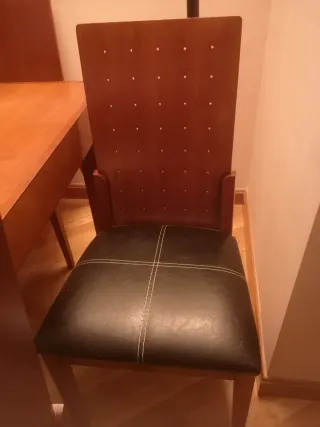 Mesa comedor extensible cerezo macizo