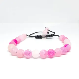 Bracciale pietra agata macramè donna uomo