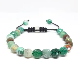 Bracciale pietra agata macramè donna uomo