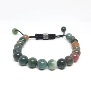 Bracciale pietra agata macramè donna uomo